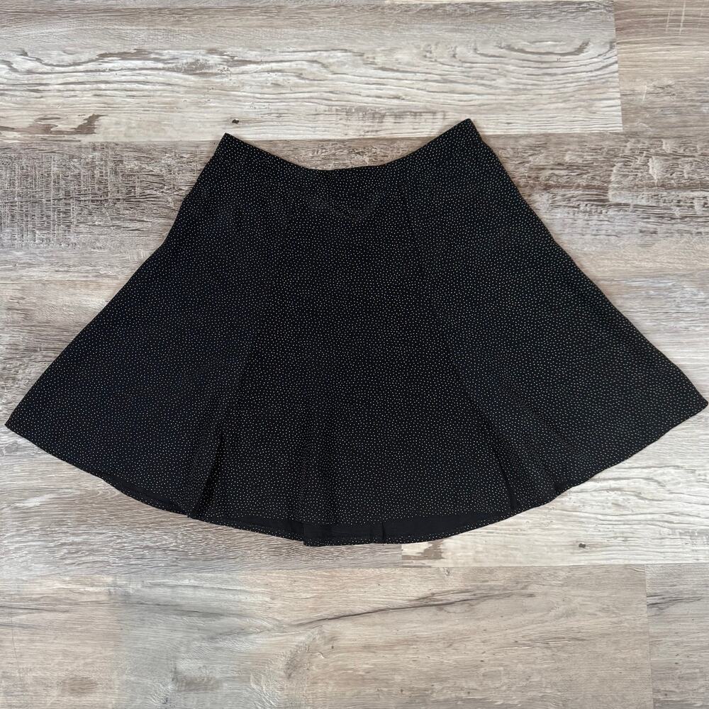 Reformation Black Polka Dot Mini Skater Skirt Flare Feminine XS